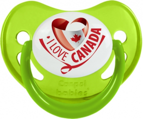 Me encanta Canadá Diseño 2 Jugo Fisiológico Verde Fosforescente