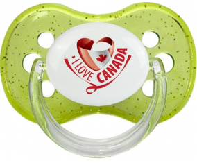 I Love Canada diseño 2 lentejuelas verde cherry lollipop