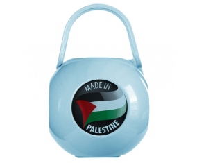 Azul hecho en palestina caja de pezón