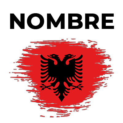 Bandera del efecto pincel de Albania, ideal para personalizar productos y accesorios para bebés. Descúbrelo en chupete-bebe.com.