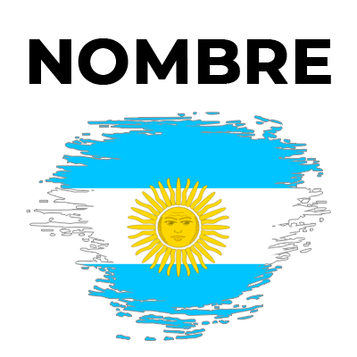 Bandera argentina del efecto pincel, ideal para decoración de artículos de bebé en chupete-bebe.com.