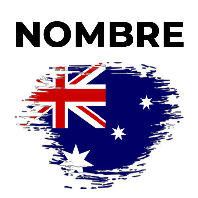 Bandera del efecto pincel de Australia, ideal para decorar artículos de bebé con un toque único y divertido.
