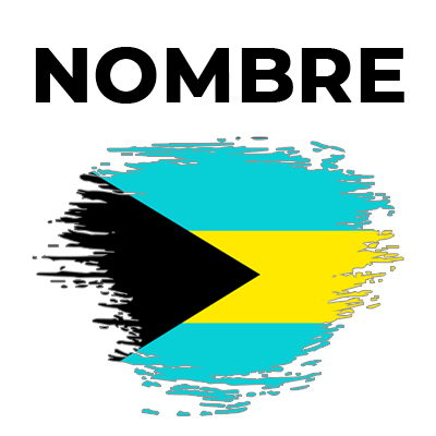 Bandera de efecto de cepillo de Bahamas, ideal para decorar artículos de bebé en chupete-bebe.com.
