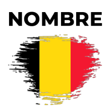 Efecto cepillo de bandera Bélgica, ideal para personalizar biberones y accesorios de bebé. Visítanos en chupete-bebe.com.