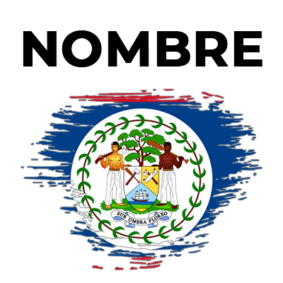 Bandera del efecto cepillo de Belice, un toque divertido y original para los accesorios de tu bebé en chupete-bebe.com.