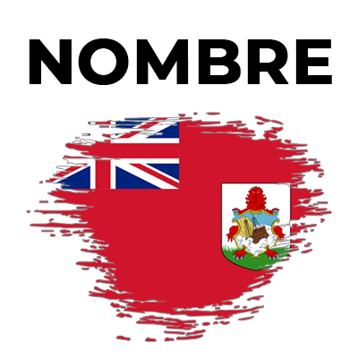 Bandera del efecto pincel de las Bermudas, ideal para personalizar artículos de bebé. Perfecto para chupetes y más.