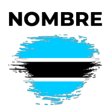 Bandera del efecto pincel Botswana, ideal para dar un toque único a los accesorios de tu bebé. Visita chupete-bebe.com.