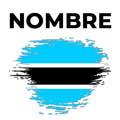 Bandera del efecto pincel Botswana, ideal para dar un toque único a los accesorios de tu bebé. Visita chupete-bebe.com.