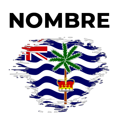 Efecto cepillo de bandera Territorio británico del Océano Índico, ideal para accesorios de bebé únicos en chupete-bebe.com.