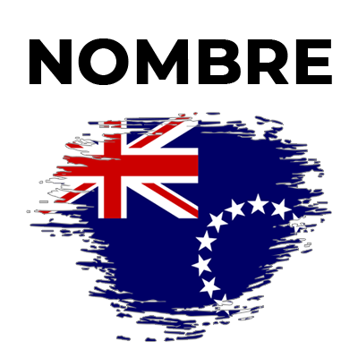 Bandera del efecto cepillo de las Islas Cook, ideal para personalizar artículos de bebé en chupete-bebe.com.