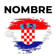 Bandera del efecto pincel de Croacia, ideal para personalizar artículos de bebé en chupete-bebe.com.