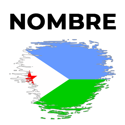 Pincel efecto bandera Djibouti, ideal para personalizar artículos de bebé. Perfecto para chupetes y más en chupete-bebe.com.