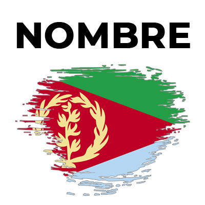 Bandera de efecto cepillo eritreo, ideal para personalizar accesorios de bebé en chupete-bebe.com.