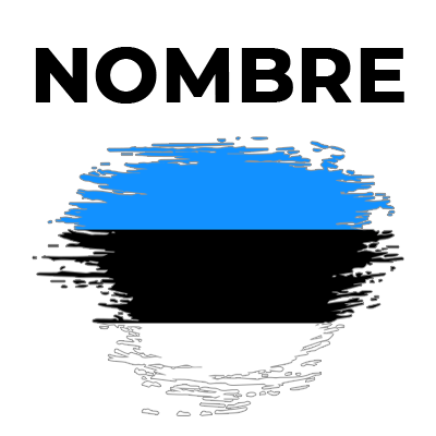 Bandera Estonia efecto cepillo, ideal para dar un toque divertido a los artículos de tu bebé. Disponible en chupete-bebe.com.