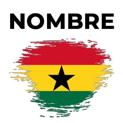 Bandera del efecto pincel de Ghana, ideal para personalizar chupetes y otros artículos de bebé en chupete-bebe.com.