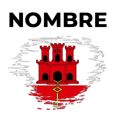 Bandera de la maleza de Gibraltar, ideal para personalizar los artículos de tu bebé. Visita chupete-bebe.com para más.