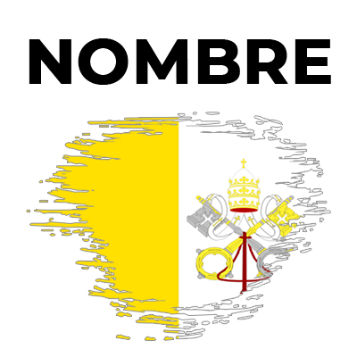 Bandera del pincel de la Santa Sede, ideal para personalizar artículos para bebé en chupete-bebe.com.