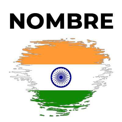 Bandera del efecto pincel de la India, ideal para decorar artículos de bebé con un toque original y colorido.
