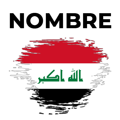 Bandera del efecto cepillo de Irak, un detalle único para los artículos de tu bebé en chupete-bebe.com.
