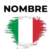 Italia cepilla la bandera del efecto, un diseño ideal para los artículos de bebé. Disponible en chupete-bebe.com.