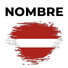 Bandera del efecto cepillo de Letonia, ideal para personalizar artículos de bebé y añadir un toque único y divertido.