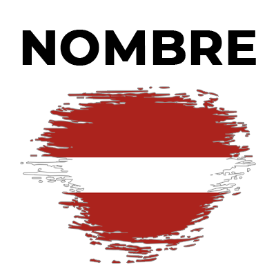 Bandera del efecto cepillo de Letonia, ideal para personalizar artículos de bebé y añadir un toque único y divertido.
