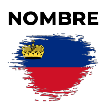 Pincel efecto bandera de Liechtenstein, ideal para personalizar artículos de bebé y añadir un toque único. Disponible en chupete