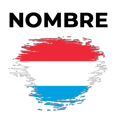 Bandera del efecto cepillo luxemburguesa, ideal para personalizar artículos de bebé como chupetes y bodis.