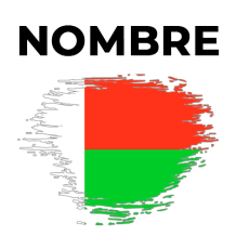 Bandera del efecto pincel Madagascar, ideal para personalizar artículos de bebé. Aquí puedes encontrar lo que buscas en chupete-