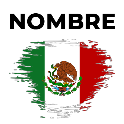Bandera del efecto pincel de México, diseño ideal para accesorios de bebé en chupete-bebe.com.
