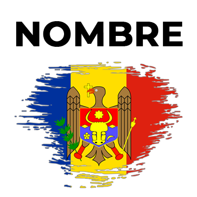 Bandera del efecto cepillo Moldavia, ideal para personalizar artículos de bebé en chupete-bebe.com.