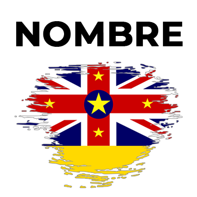 Bandera del efecto cepillo Niue, ideal para personalizar los accesorios de tu bebé. Perfecto para chupetes y más.