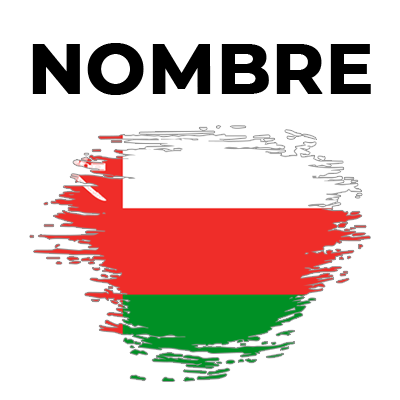 Bandera del efecto pincel Omán, ideal para decorar artículos de bebé. Perfecto para chupetes y complementos.