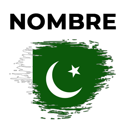 Bandera del efecto pincel de Pakistán para decorar artículos de bebé en chupete-bebe.com. Ideal y original para tus pequeños.