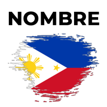 Cepillo Filipinas con diseño de bandera, ideal para el cuidado del bebé. Perfecto para productos de higiene y estilo.