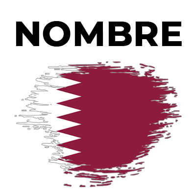 Bandera del efecto pincel de Qatar, ideal para personalizar chupetes y bodis de bebé. Perfecto para los más pequeños.