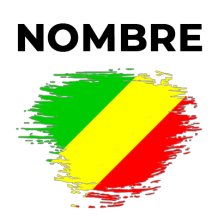 Bandera del efecto pincel de la República del Congo, ideal para accesorios de bebé en chupete-bebe.com.