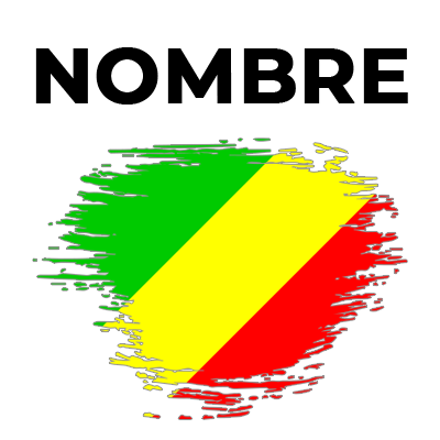Bandera del efecto pincel de la República del Congo, ideal para accesorios de bebé en chupete-bebe.com.