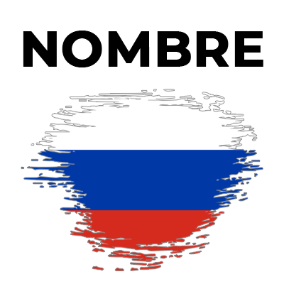 Bandera de efecto pincel ruso, ideal para personalizar accesorios de bebé en chupete-bebe.com.