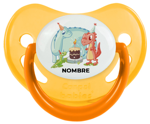 Chupete Personalizado Nombre + Dinosaurio - BabyTete