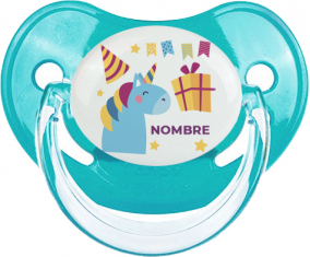 Chupete Unicorn Birthday - Nombre del Chupete fisiológico personnalisée