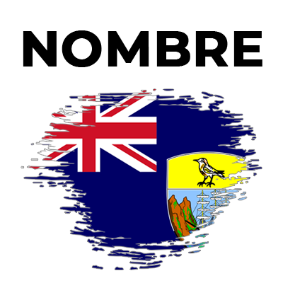 Bandera de pincel de Santa Elena para bebés, ideal para personalizar accesorios y artículos en chupete-bebe.com.