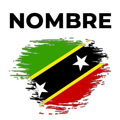 Bandera del pincel de San Cristóbal y Nieves, ideal para complementar los accesorios de tu bebé. Disponible en chupete-bebe.com.