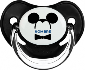 Disney Mickey Black Ears Black Bow corbata con nombre: Chupete Fisiológica