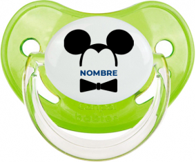 Disney Mickey Black Ears Black Bow corbata con nombre: Chupete Fisiológica