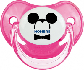 Disney Mickey Black Ears Black Bow corbata con nombre: Chupete Fisiológica