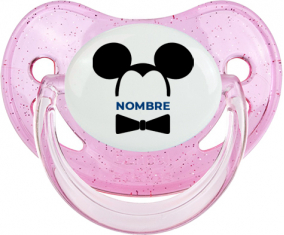 Disney Mickey Black Ears Black Bow corbata con nombre: Chupete Fisiológica