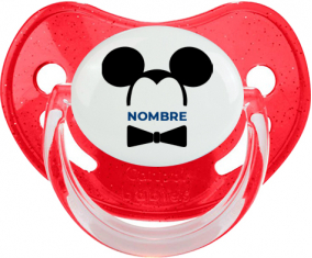 Disney Mickey Black Ears Black Bow corbata con nombre: Chupete Fisiológica