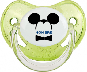 Disney Mickey Black Ears Black Bow corbata con nombre: Chupete Fisiológica