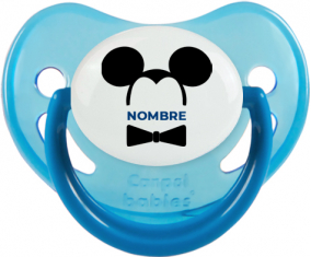 Disney Mickey Black Ears Black Bow corbata con nombre: Chupete Fisiológica
